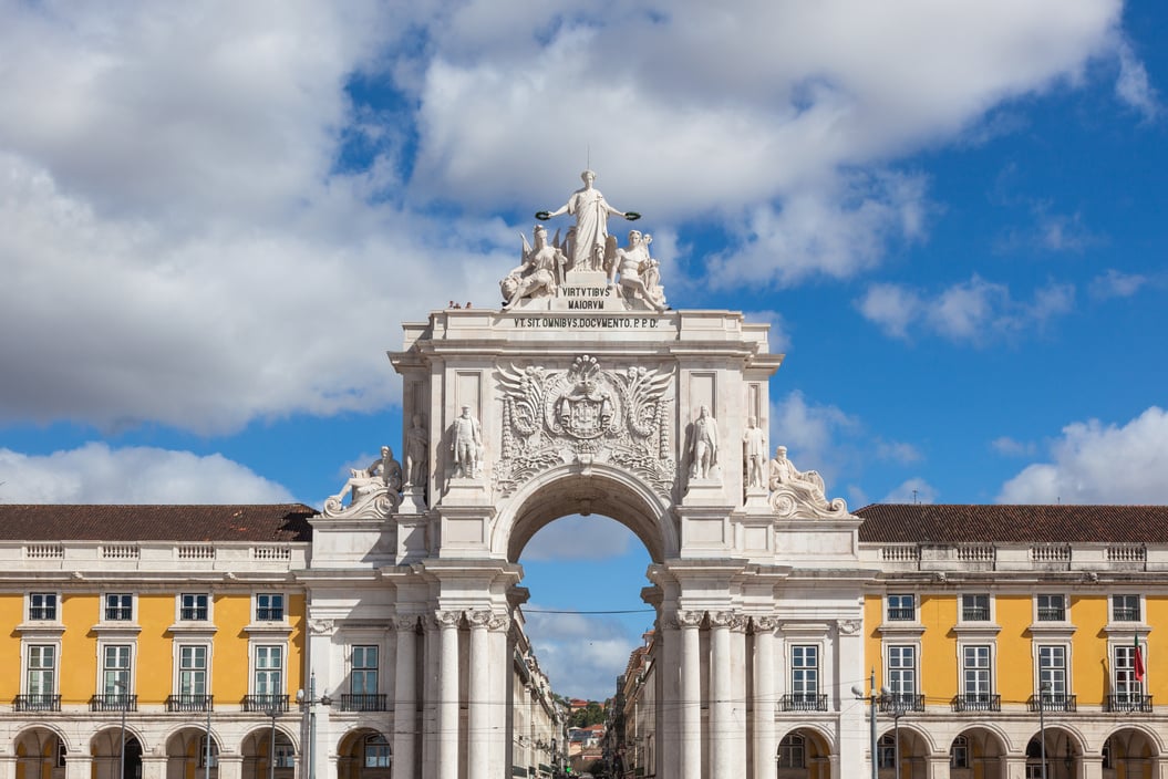 Commerce square - Praca do commercio in Lisbon - Portugal