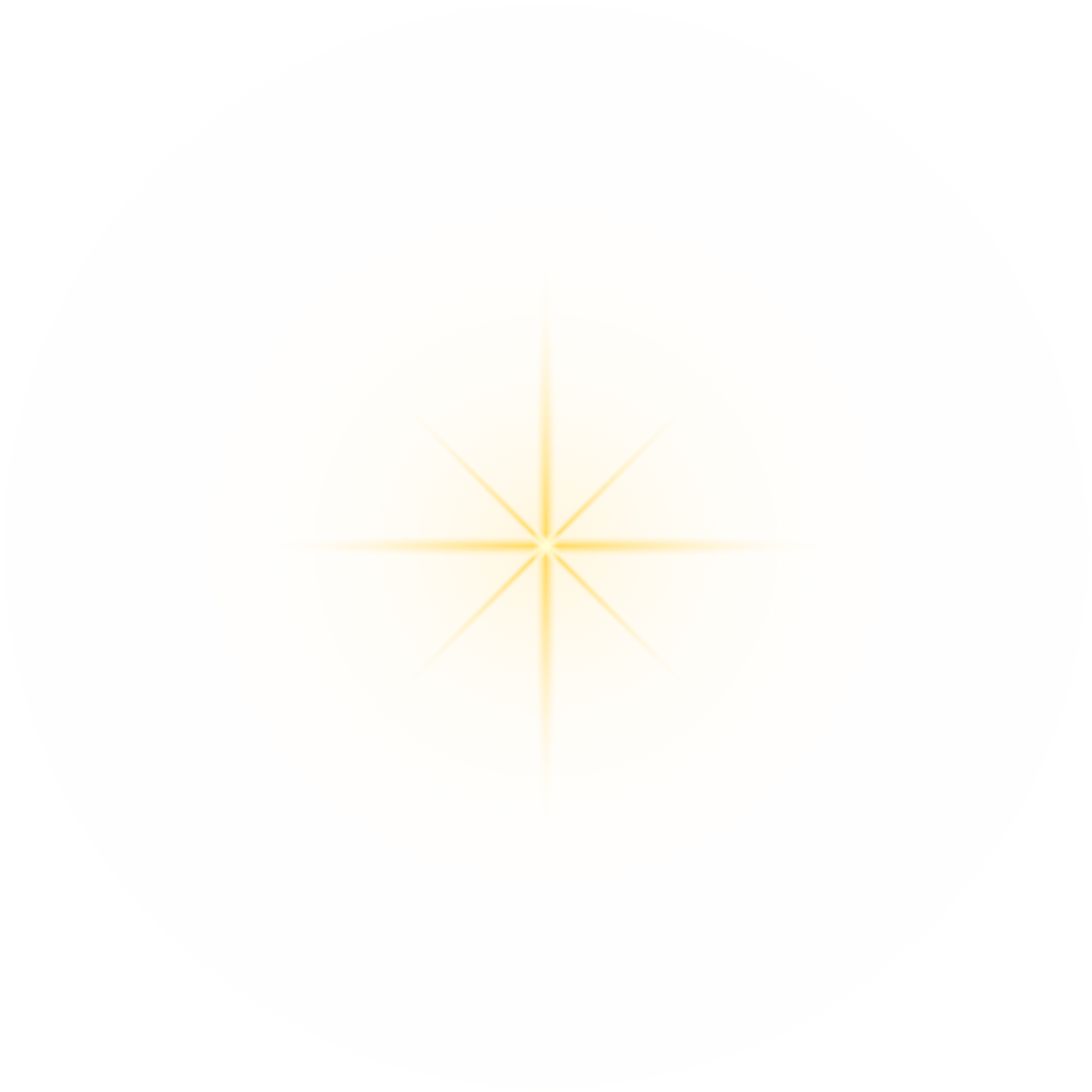 Yellow Golden Light Blink Transparent Isolate Design Element